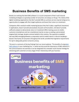 Business Benefits of SMS marketing