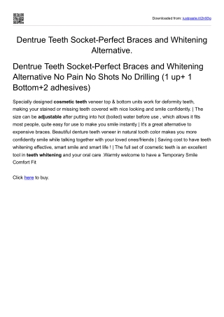 Dentrue Teeth Socket