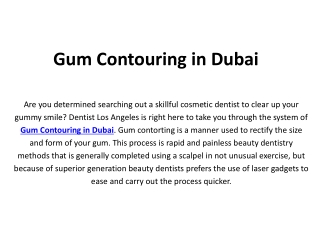 Gum Contouring Dubai
