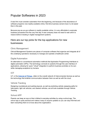 Popular Softwares in 2023 | Fatheen Technologies