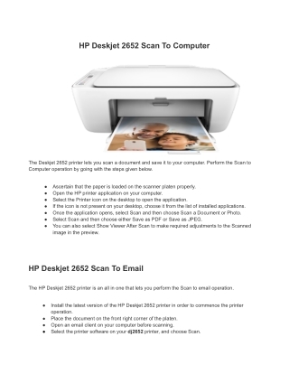 How to Scan HP Deskjet 2652 Printer? | Guide