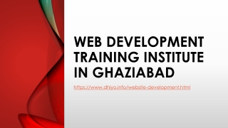 WEB DEVELOPMENT TRAINING INSTITUTE IN GHAZIABAD
