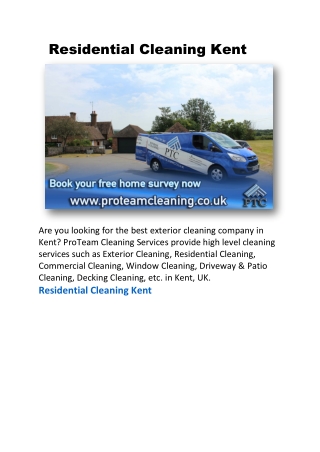 Residential Cleaning Kent