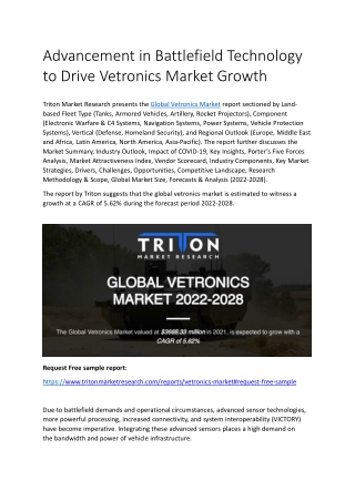 Advancement in Battlefield Technology to Drive Vetronics Market Growth