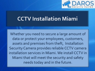 CCTV Installation Miami