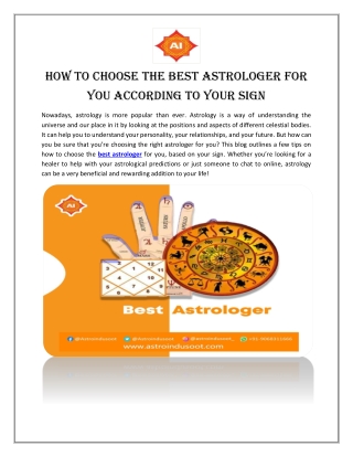 How to Choose the best astrologer for you according to your sign