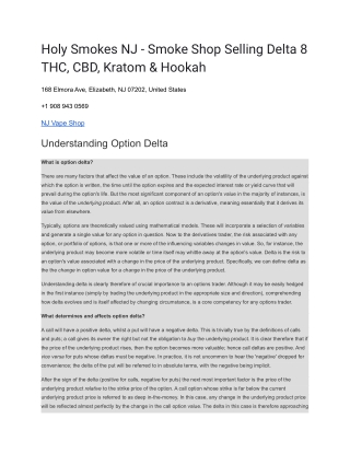 Holy Smokes NJ - Smoke Shop Selling Delta 8 THC, CBD, Kratom & Hookah