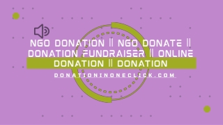 NGO Donation || NGO Donate || Donation Fundraiser || Online Donation || Donation