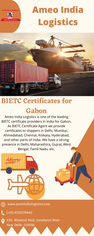 BIETC Certificates for Gabon | Ameo India Logistics