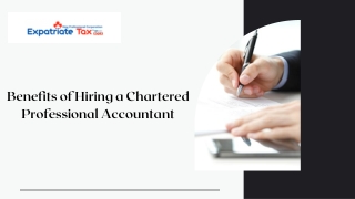 Benefits of Hiring a Chartered Professional Accountant