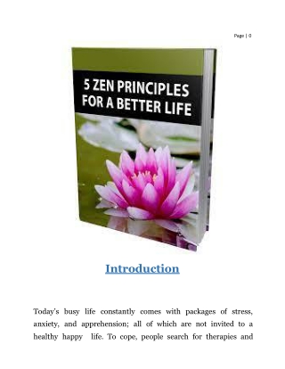 5 zen principles For a Better Life