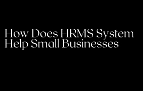 How Does HRMS System Help Small Businesses (2)