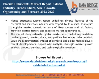 Florida Lubricants Market Size is projected to reach USD 1,068.83 million