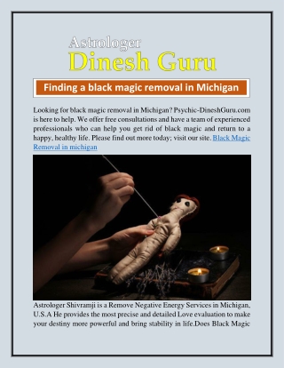 Finding a black magic removal in Michigan