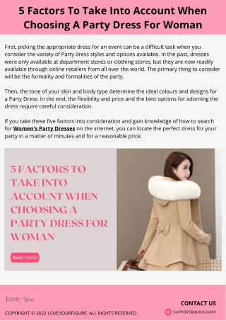 5 Factors To Take Into Account When Choosing A Party Dress For Woman (1)
