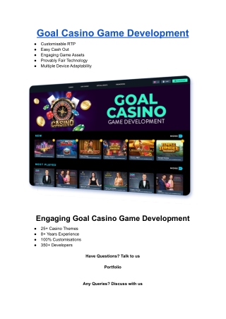 Goal Casino Game Development