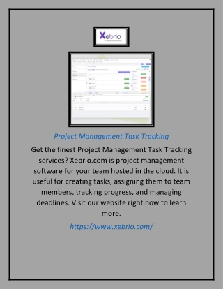 Project Management Task Tracking