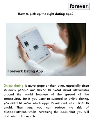 How to pick up the right dating app