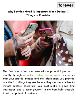 Why Looking Good Is Important When Dating 3 Things to Consider