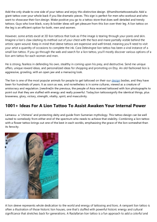 Top 83 Lion Tattoo Ideas