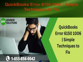 QuickBooks Error 6150 1006 Simple Techniques to Fix