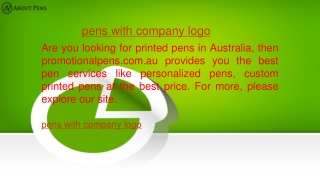 pens with company logo promotionalpens.com.au