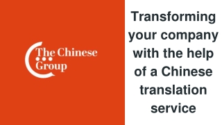 Chinese Translation Service