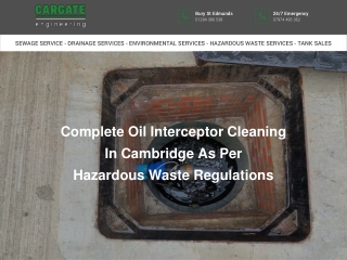 Complete Oil Interceptor Cleaning In Cambridge As Per Hazardous Waste Regulation