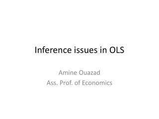 Inference issues in OLS