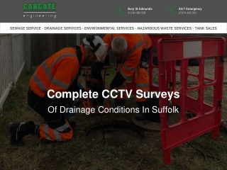 Complete CCTV Surveys Of Drainage Conditions In Suffolk