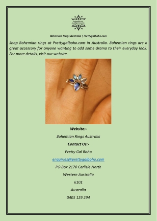 Bohemian Rings Australia  Prettygalboho