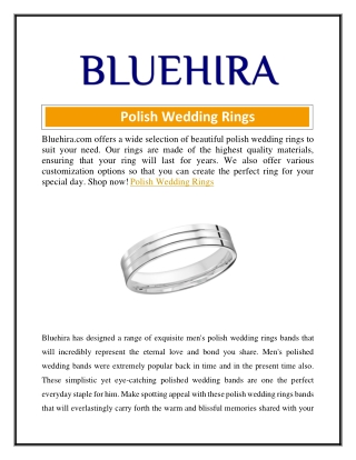 Polish Wedding Rings  Bluehira