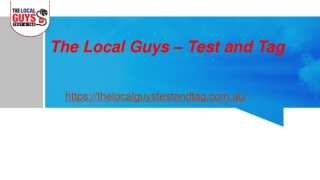 Test and Tag Services Sydney | Thelocalguystestandtag.com.au