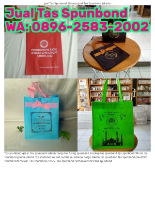 089Ϭ_ᒿ58౩_ᒿ00ᒿ (WA) Jual Tas Spunbond Jakarta Model Tas Spunbond Terbaru