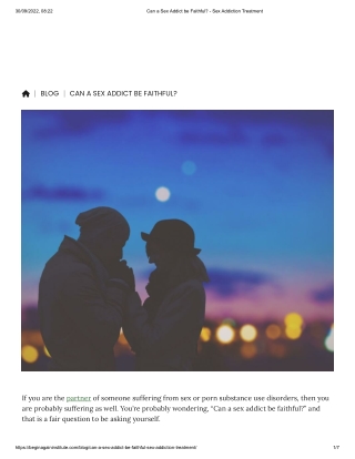 Can a Sex Addict be Faithful_ - Sex Addiction Treatment