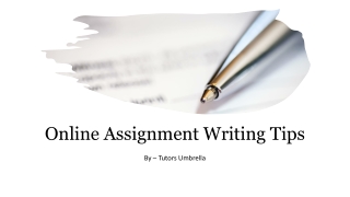 Online assignment writing tips_