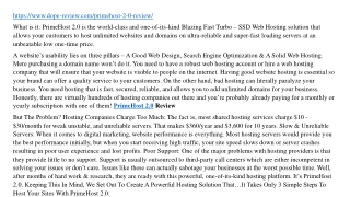 PrimeHost 2.0 Review