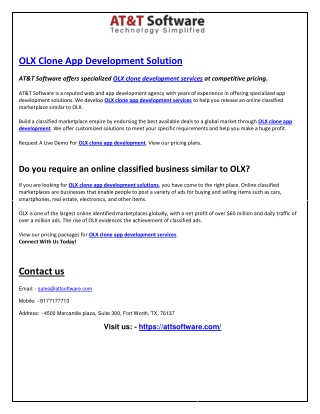 Attsoftware OLX Clone App Development