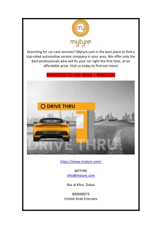 Professionals Car Care Service  Mytyre.com