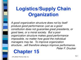 Logistics/Supply Chain Organization