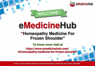 Homeopathy Medicine for Frozen Shoulder