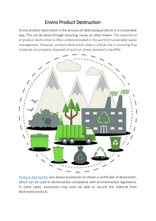 Enviro Product Destruction