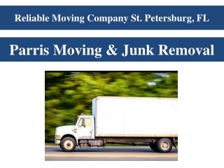 Reliable Moving Company St. Petersburg, FL