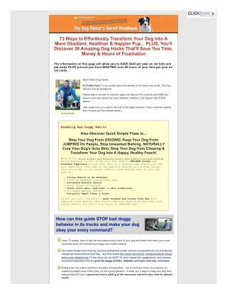 73 Dog Training Hacks