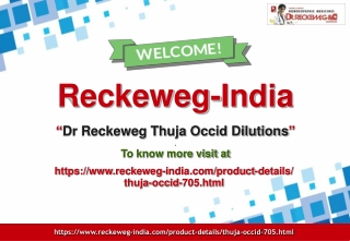 Dr Reckeweg Thuja Occid Dilutions