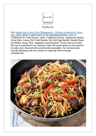 Up To 10% Offer - Noodle star Restaurant - Order Now