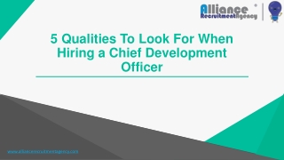 chief development officer recruitment