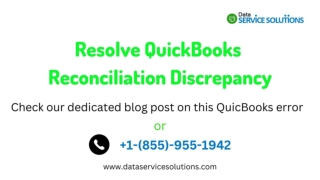 Resolve QuickBooks Reconciliation Discrepancy.