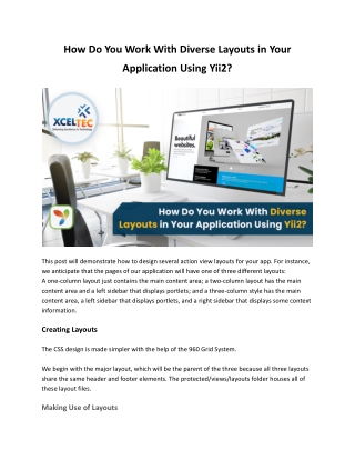 How Do You Work With Diverse Layouts in Your Application Using Yii2