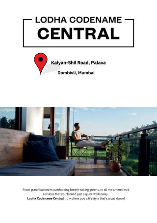 Lodha Codename Central Brochure